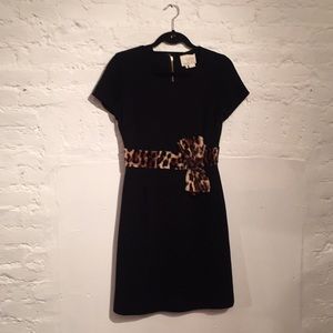 ***Kate Spade sample black leopardbeltdress-Size 4